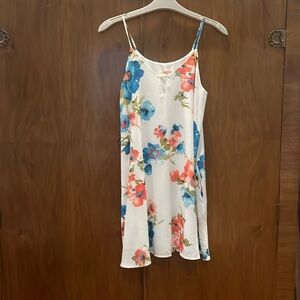 Peach Love white floral sundress